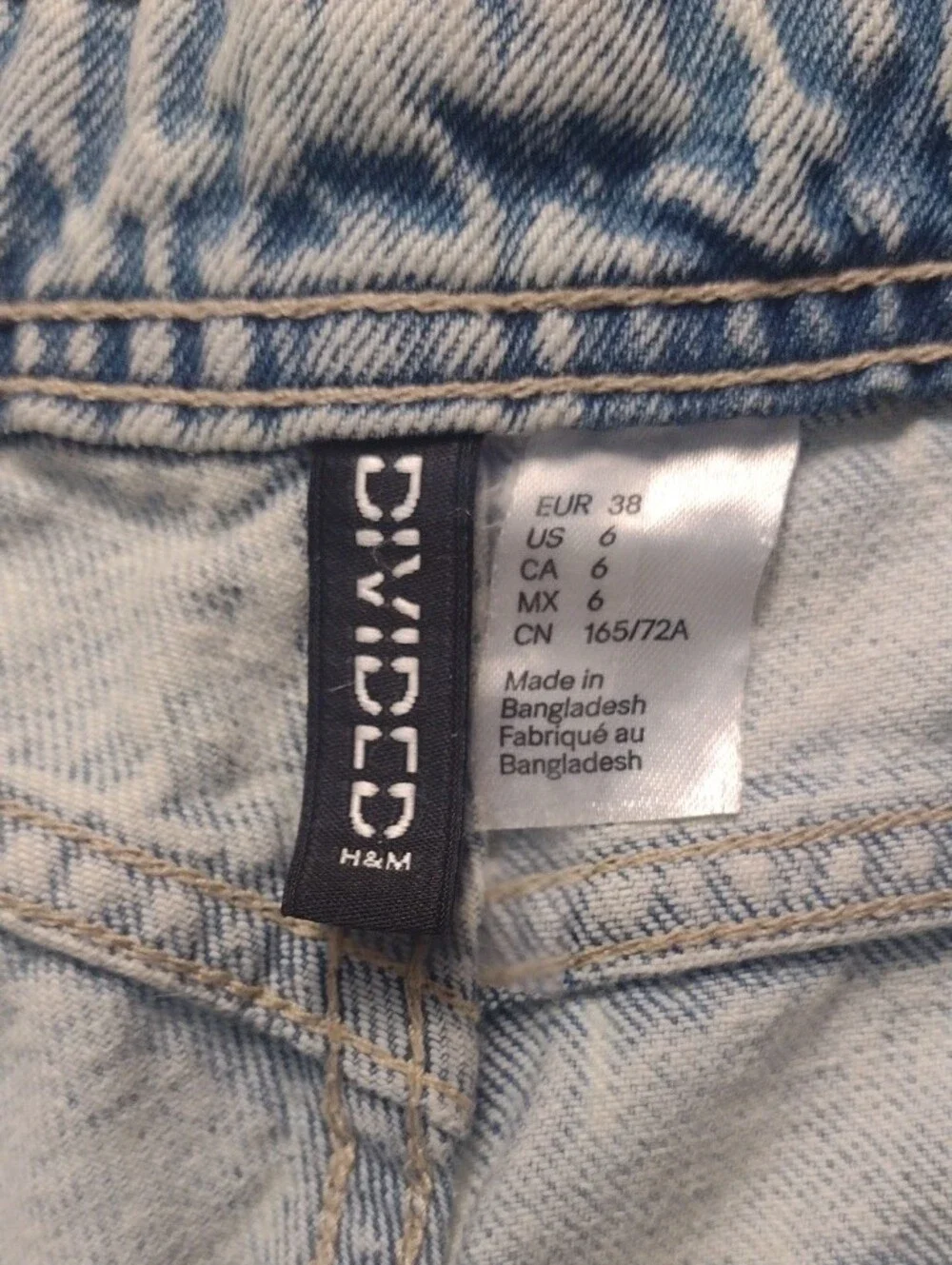 Divided Light Blue Wms Size 6/30 Flare  13" Bell Bottom Front Flap Pockets - Picture 2 of 16